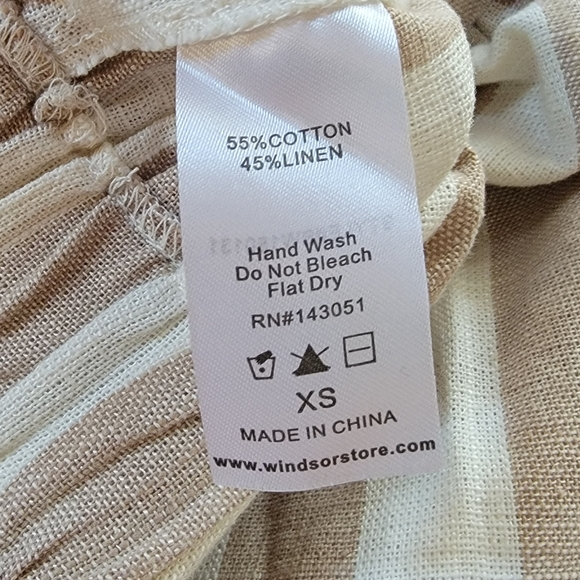 WINSOR roughed belted waist Linen short shorts with pockets XSMALL - Picture 7 of 7